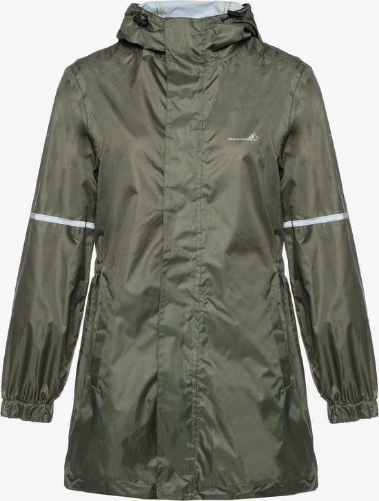 Mountain Peak dames regenparka groen - Maat M - Met capuchon - Ritssluiting