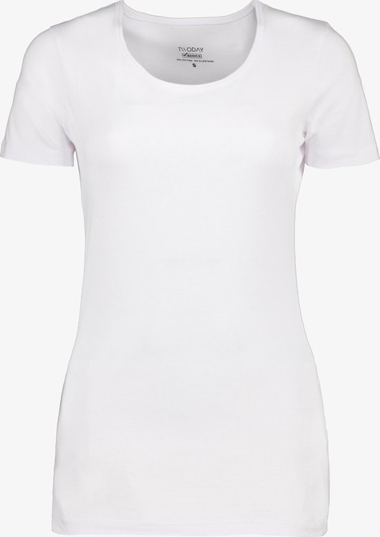 TwoDay dames GOTS T-shirt katoen wit - Maat 3XL