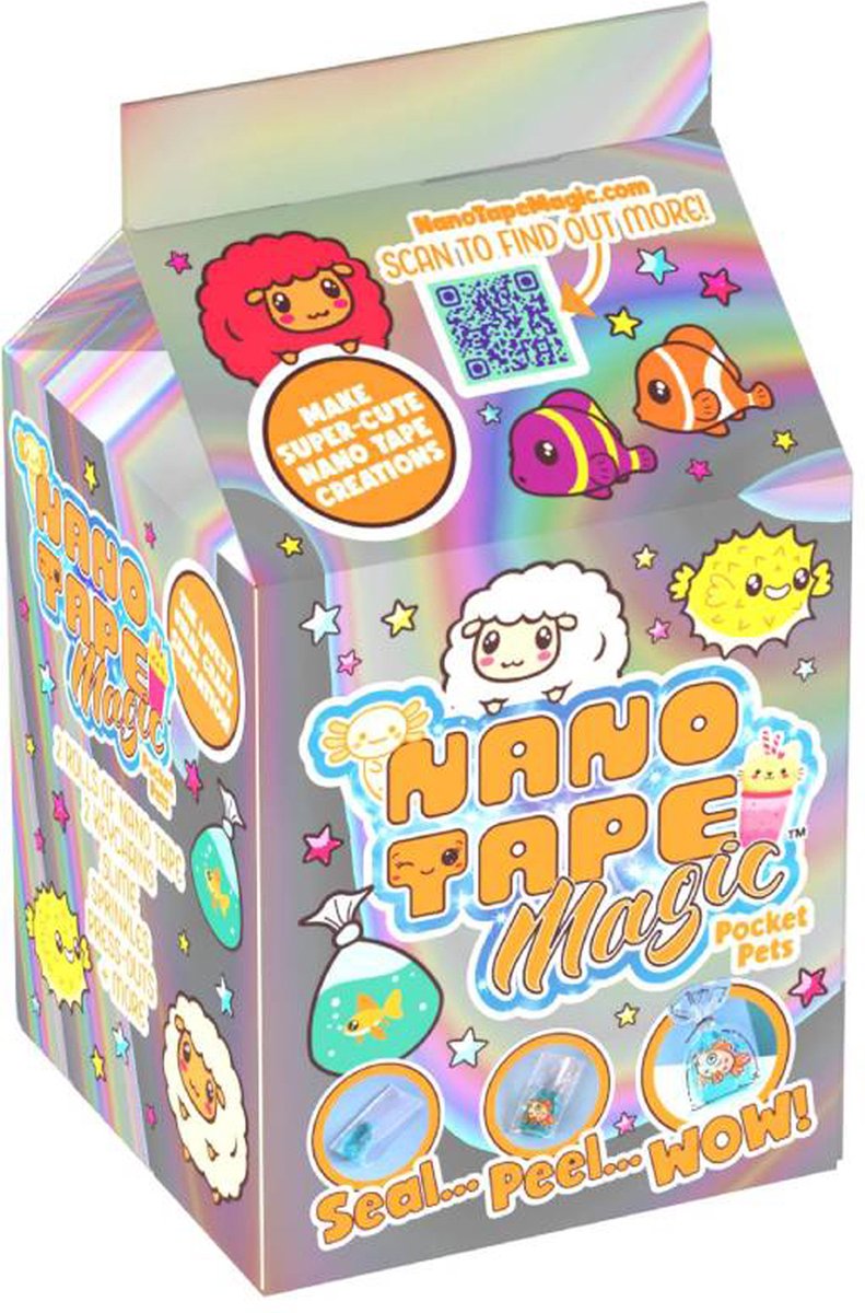 Nano Tape Magic - Mini Pocket Pets - Maak 3 nano tape knutselontwerpen - Dé virale knutseltrend