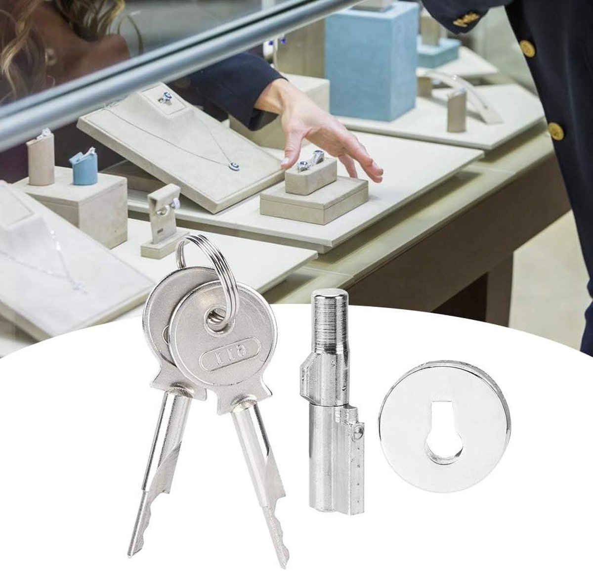 Glazen Deur Showcase Display met Slot - Geschikt voor Glas van 4-6mm Dikte .