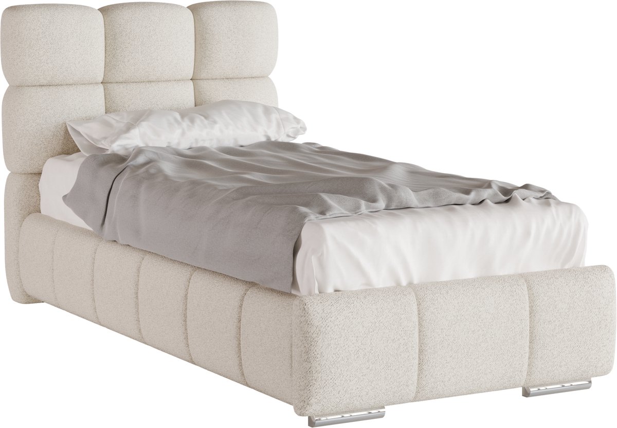 Tweepersoonsbed Bliss 90 x 200 cm met opbergruimte, lattenbodem en Pocketveringmatras H3 (19 cm hoog)