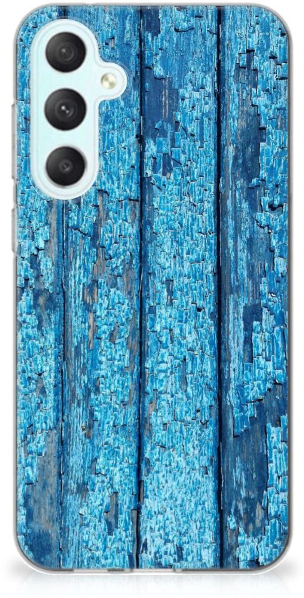 Samsung Galaxy S23 FE Bumper Hoesje Wood Blue