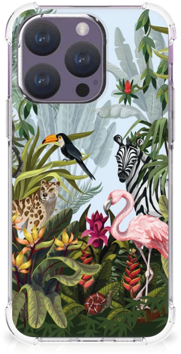 Case Anti-shock voor iPhone 15 Pro Jungle