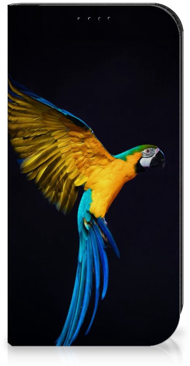 Standcase Hoesje voor iPhone 15 Pro Hoesje maken Papegaai