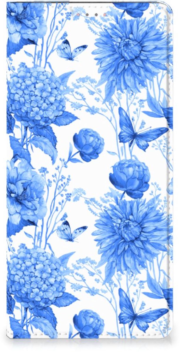 Smart Cover voor Samsung Galaxy A13 (4G) Flowers Blue