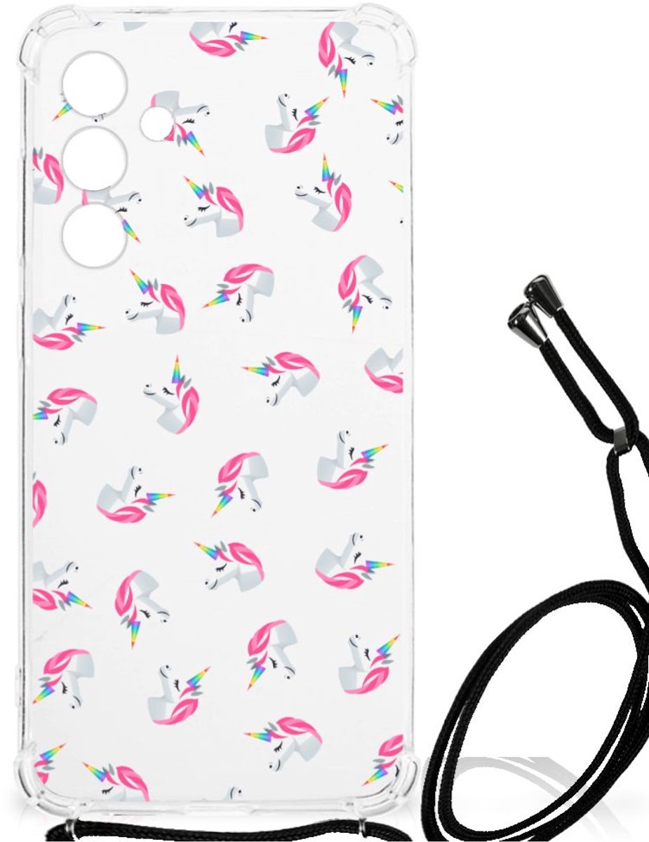 Doorzichtige Silicone Hoesje voor Samsung Galaxy A55 Unicorns