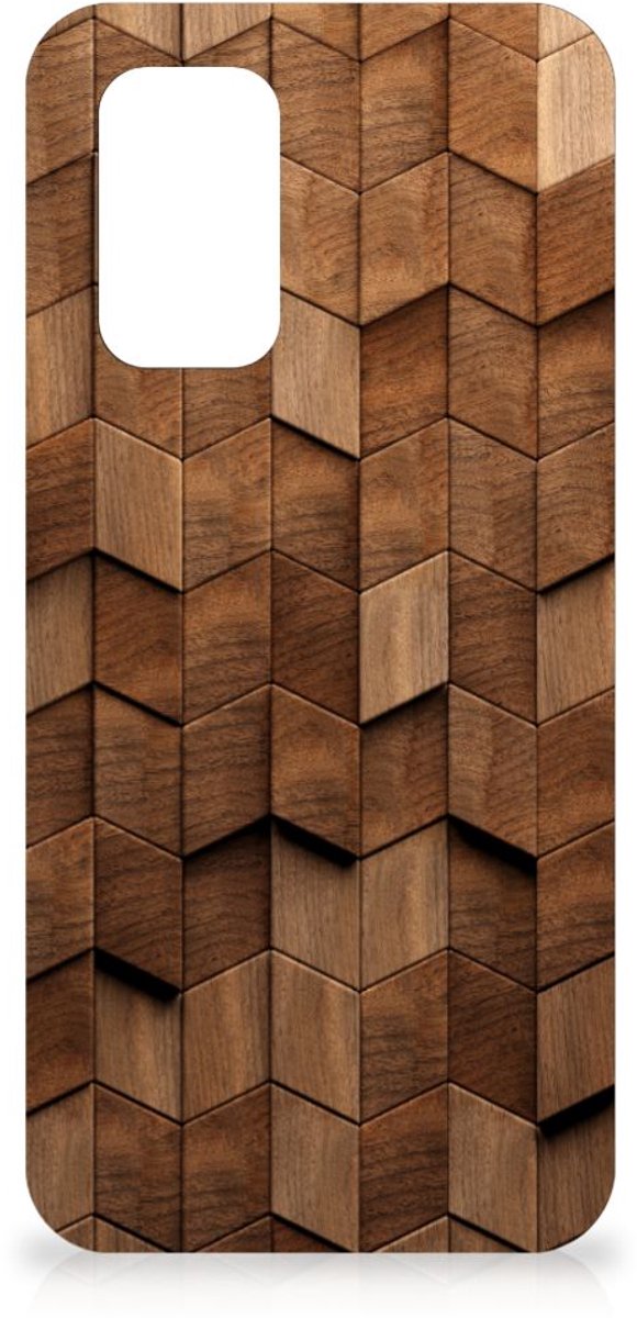 Bumper Hoesje voor Nokia XR21 Wooden Cubes