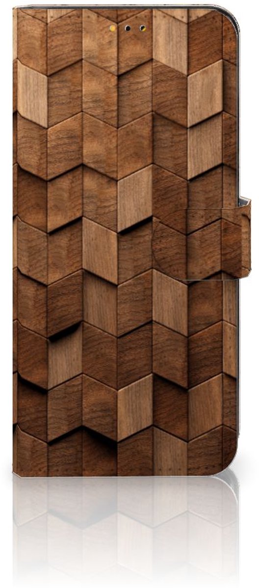 Book Style Case voor Samsung Galaxy A14 5G Wooden Cubes