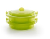 Lékué Magnetron Stoompan - Stapelbaar - Siliconen - Green