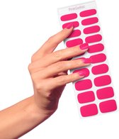 Pink Gellac UV Nagelstickers - Gellak Stickers 0023 Rosy Red - Nail Art Gel Stickers voor Nagels - 20 stuks in 10 maten