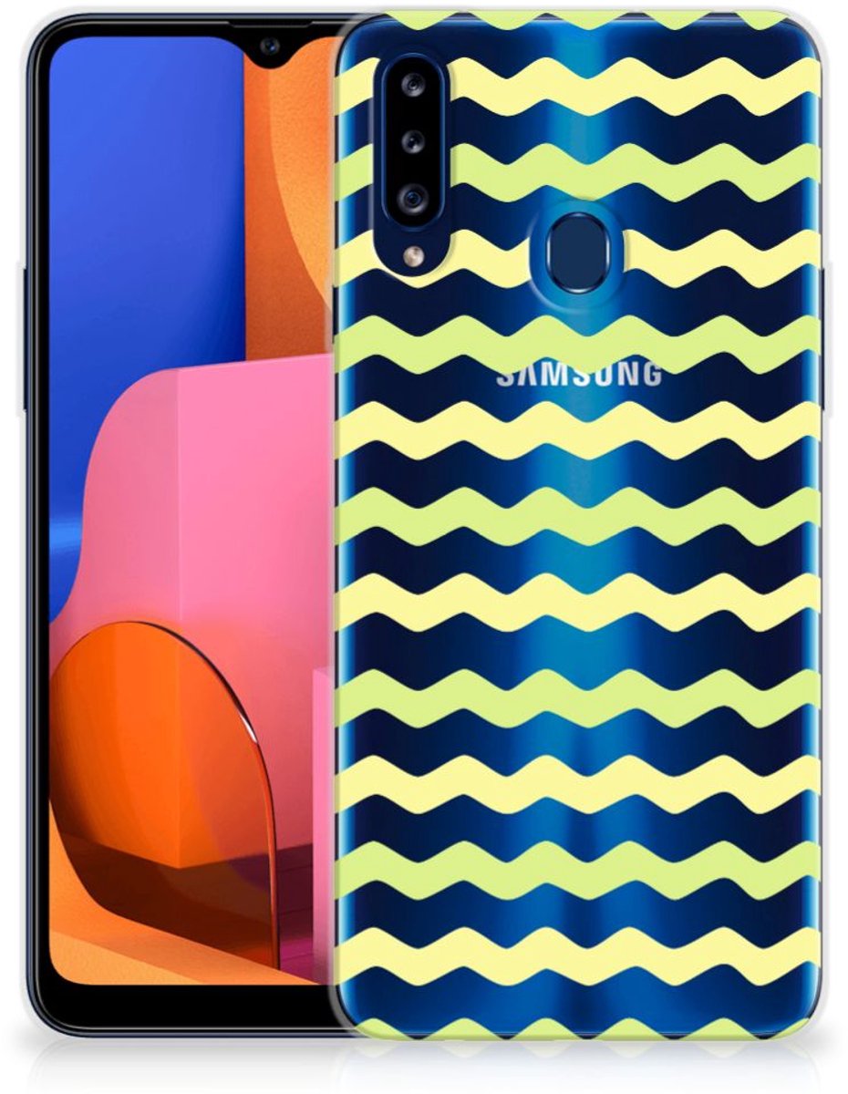 Samsung Galaxy A20s TPU bumper Waves Yellow