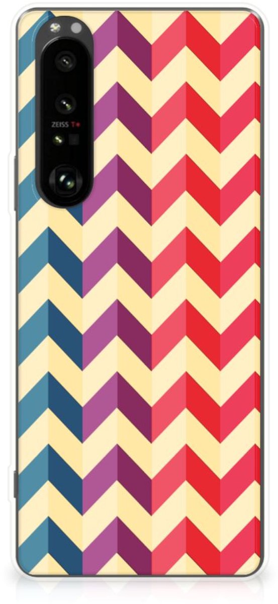 Sony Xperia 1 III TPU bumper Zigzag Multi Color