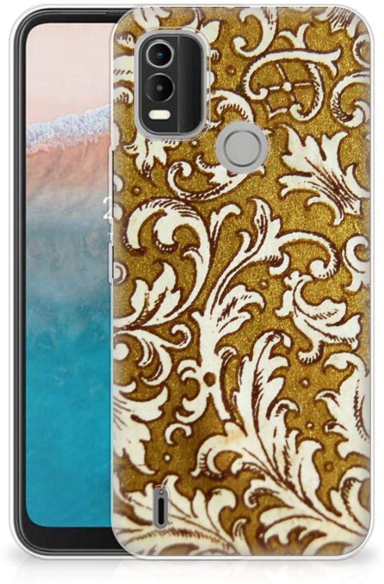 Siliconen Hoesje Nokia C21 Plus Barok Goud