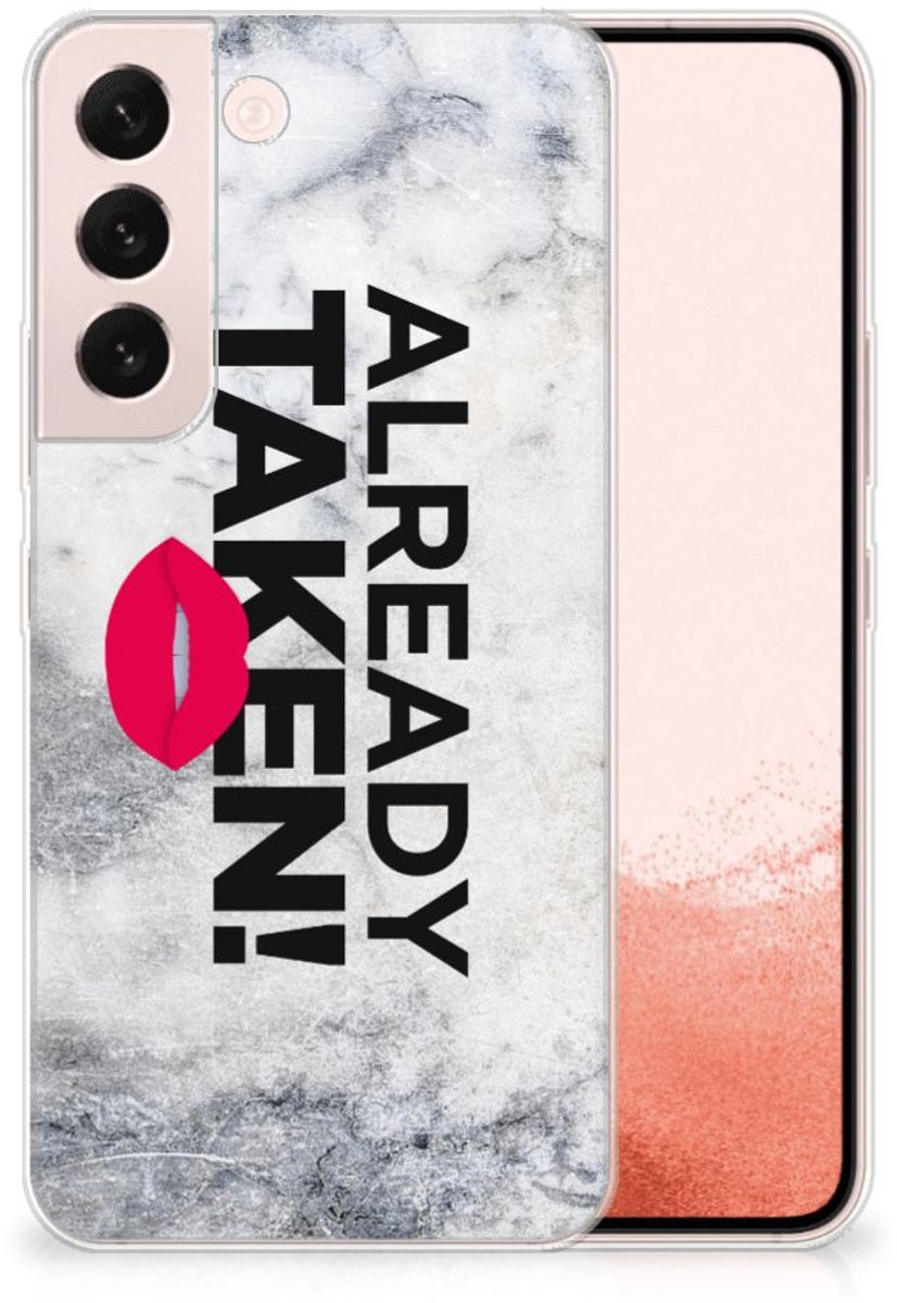 Samsung Galaxy S22 Siliconen hoesje met naam Already Taken White