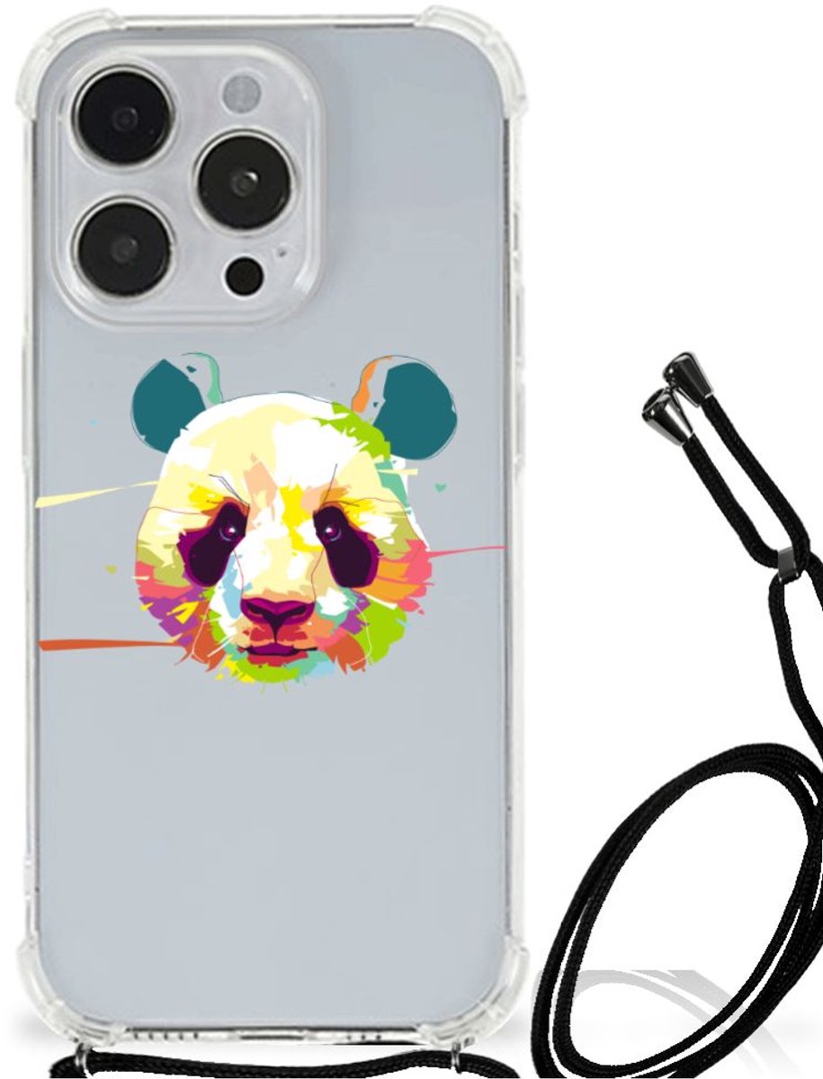 iPhone 14 Pro Max Stevig Bumper Hoesje Panda Color