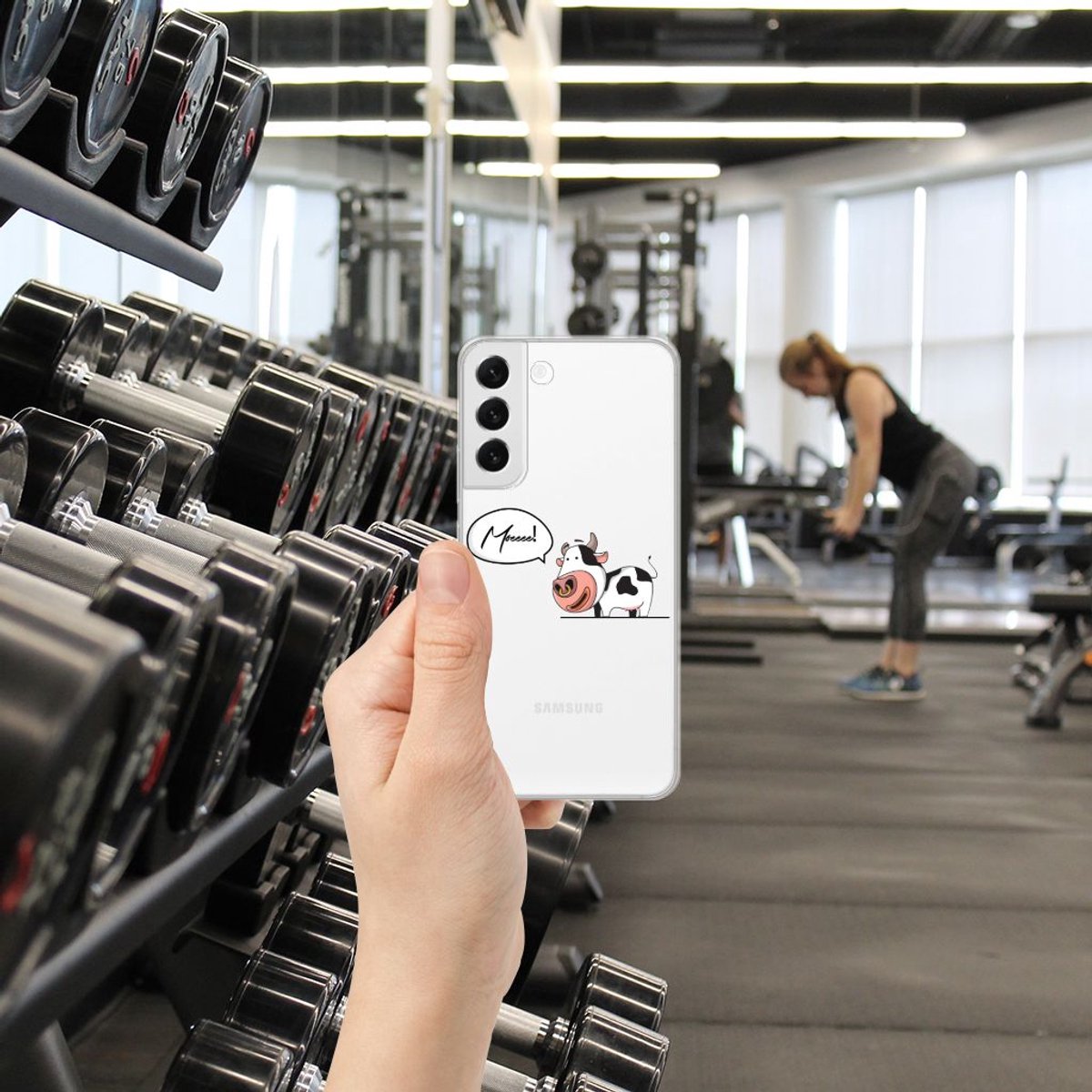 Back Cover voor Samsung Galaxy S22 Plus Telefoonhoesje met Naam Cheeky Cow