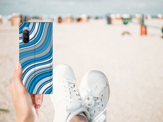 Etui Sony Xperia 10 III Book Case Waves Blauw