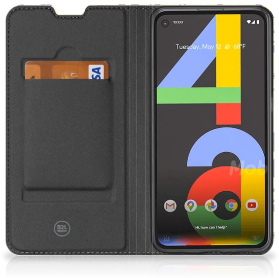 Etui Portefeuille Google Pixel 4a avec Porte-Cartes Punk Yellow