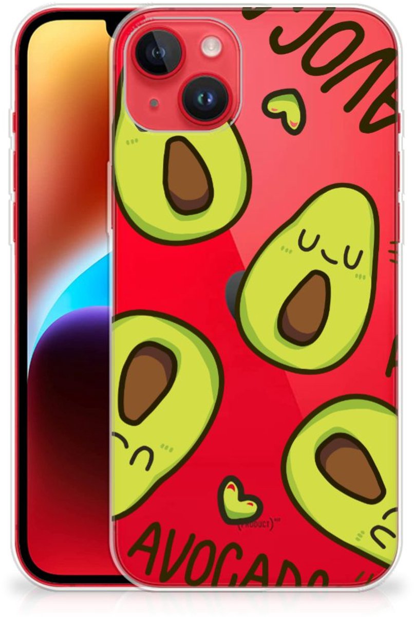 iPhone 14 Plus Telefoonhoesje met Naam Avocado Singing
