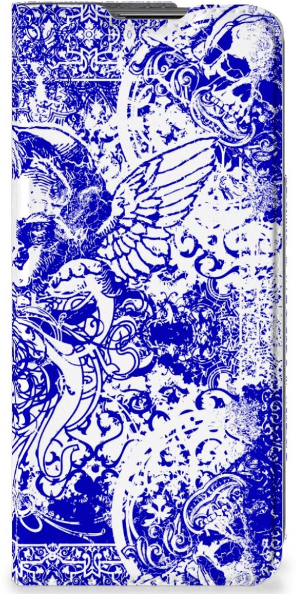 Mobiel BookCase OnePlus Nord CE 2 5G Angel Skull Blauw