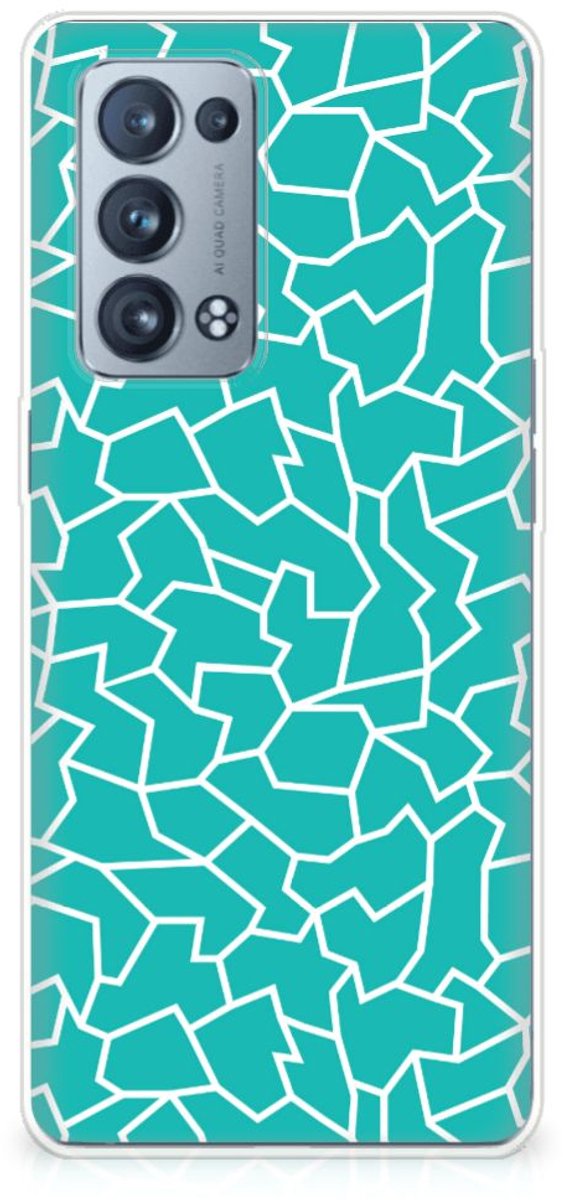OPPO Reno 6 Pro Plus 5G Hoesje maken Cracks Blue