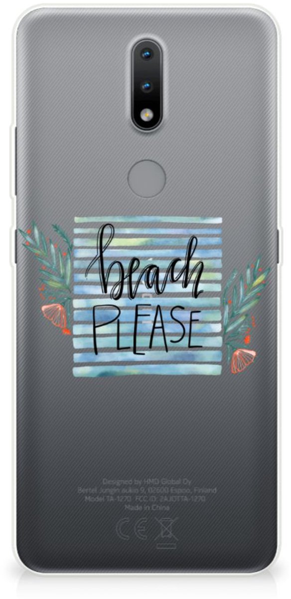 Nokia 2.4 Telefoonhoesje met Naam Boho Beach