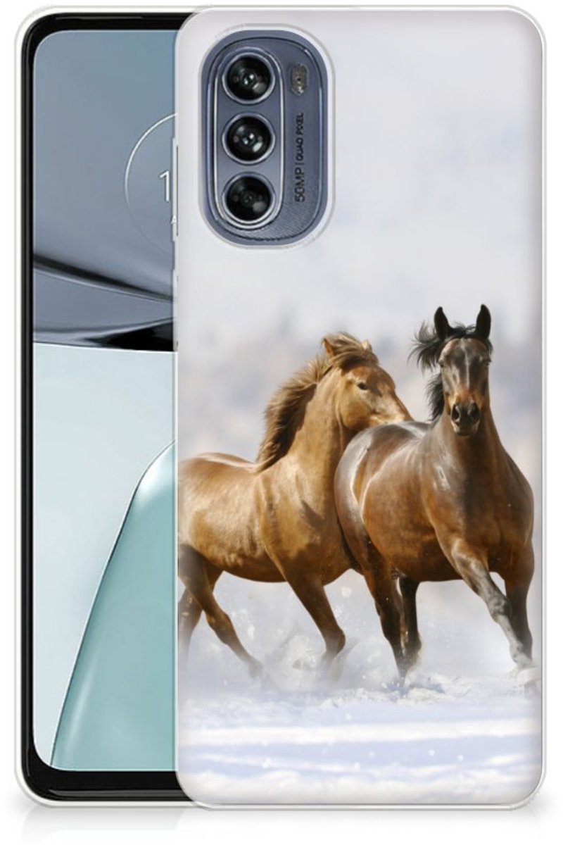 Motorola Moto G62 5G TPU Hoesje Paarden