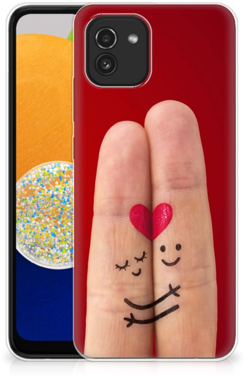 Samsung Galaxy A03 Silicone Back Cover Liefde - Origineel Romantisch Cadeau