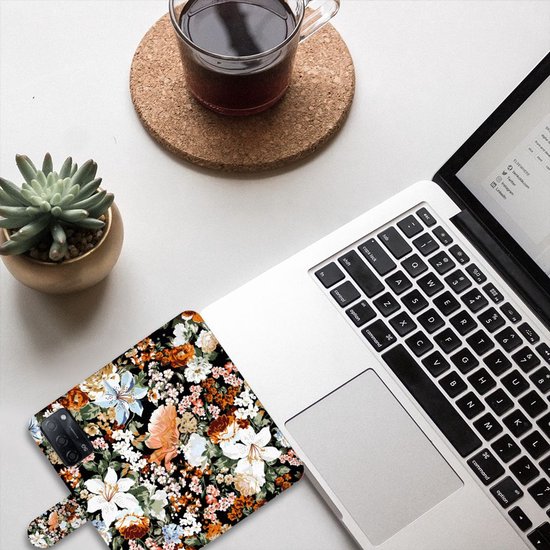 Coque adaptée pour OPPO A16/A16s/A54s Dark Flowers
