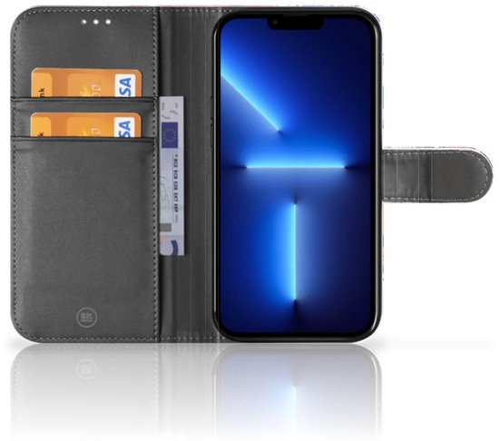 Étui portefeuille pour iPhone 13 Pro Étui pour téléphone portable Plaques d'immatriculation