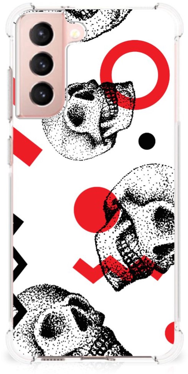 Extreme Case Samsung Galaxy S21 FE Skull Red