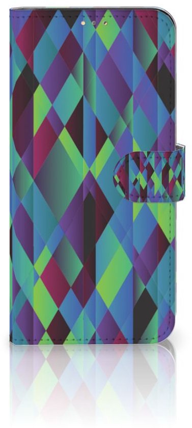 Bookcase OPPO A15 Case Abstract Vert Blue