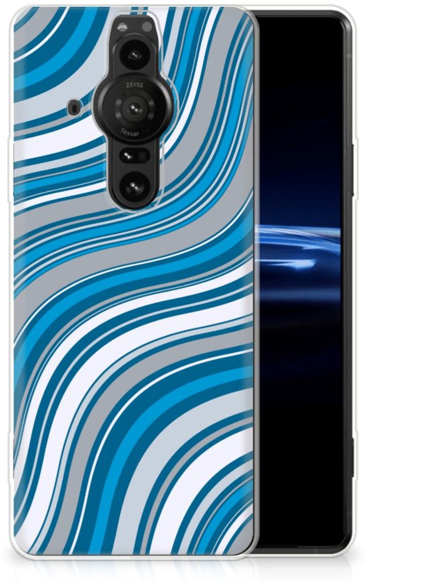 Sony Xperia Pro-I TPU bumper Waves Blue
