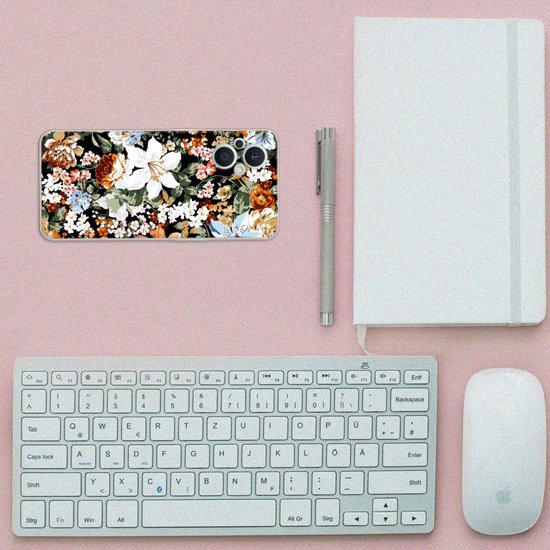 Coque en TPU adaptée à OPPO Reno8 Lite Dark Flowers