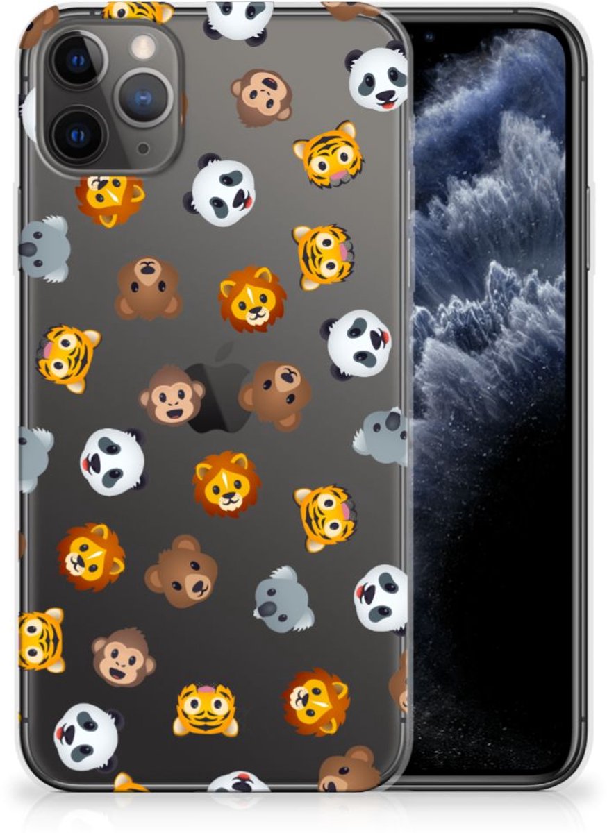 TPU bumper voor Apple iPhone 11 Pro Max Dieren Emojis