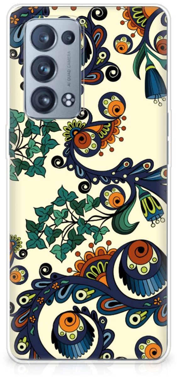 Siliconen Hoesje OPPO Reno 6 Pro Plus 5G Barok Flower