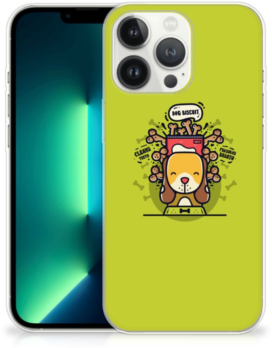 TPU Hoesje voor iPhone 13 Pro Max Telefoonhoesje met Naam Doggy Biscuit