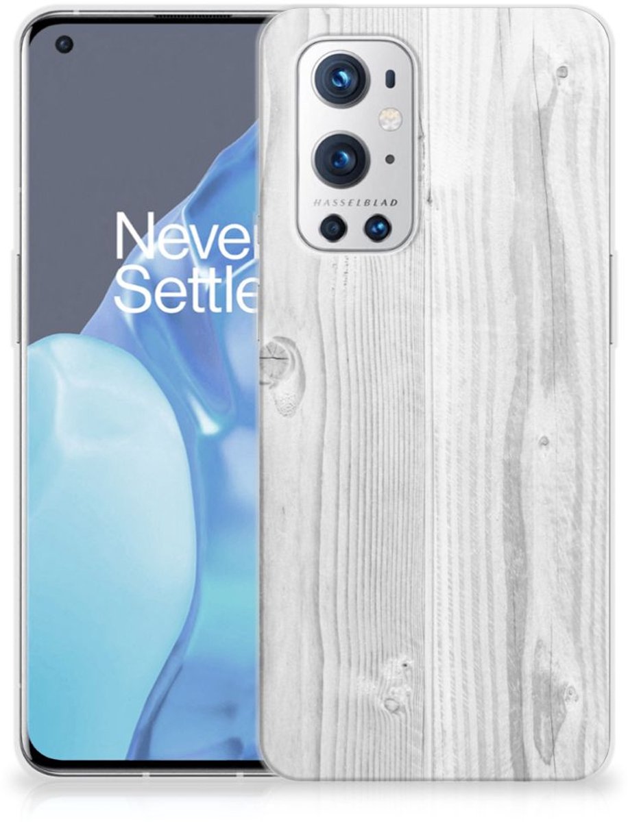 OnePlus 9 Pro Bumper Hoesje White Wood