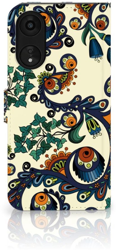 Coque avec pour OPPO A78 5G | A58 5G Portefeuille Baroque Fleur