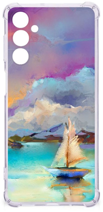 Coque de téléphone portable Samsung Galaxy M54, étui anti-choc avec bord transparent