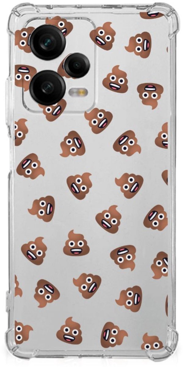 Doorzichtige Silicone Hoesje voor Xiaomi Redmi Note 12 Pro Poep Emojis
