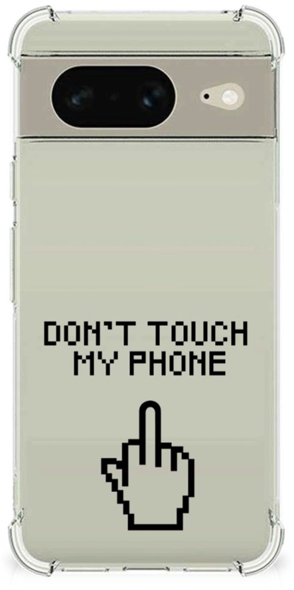 Google Pixel 8 Anti Shock Case Finger Don't Touch My Phone