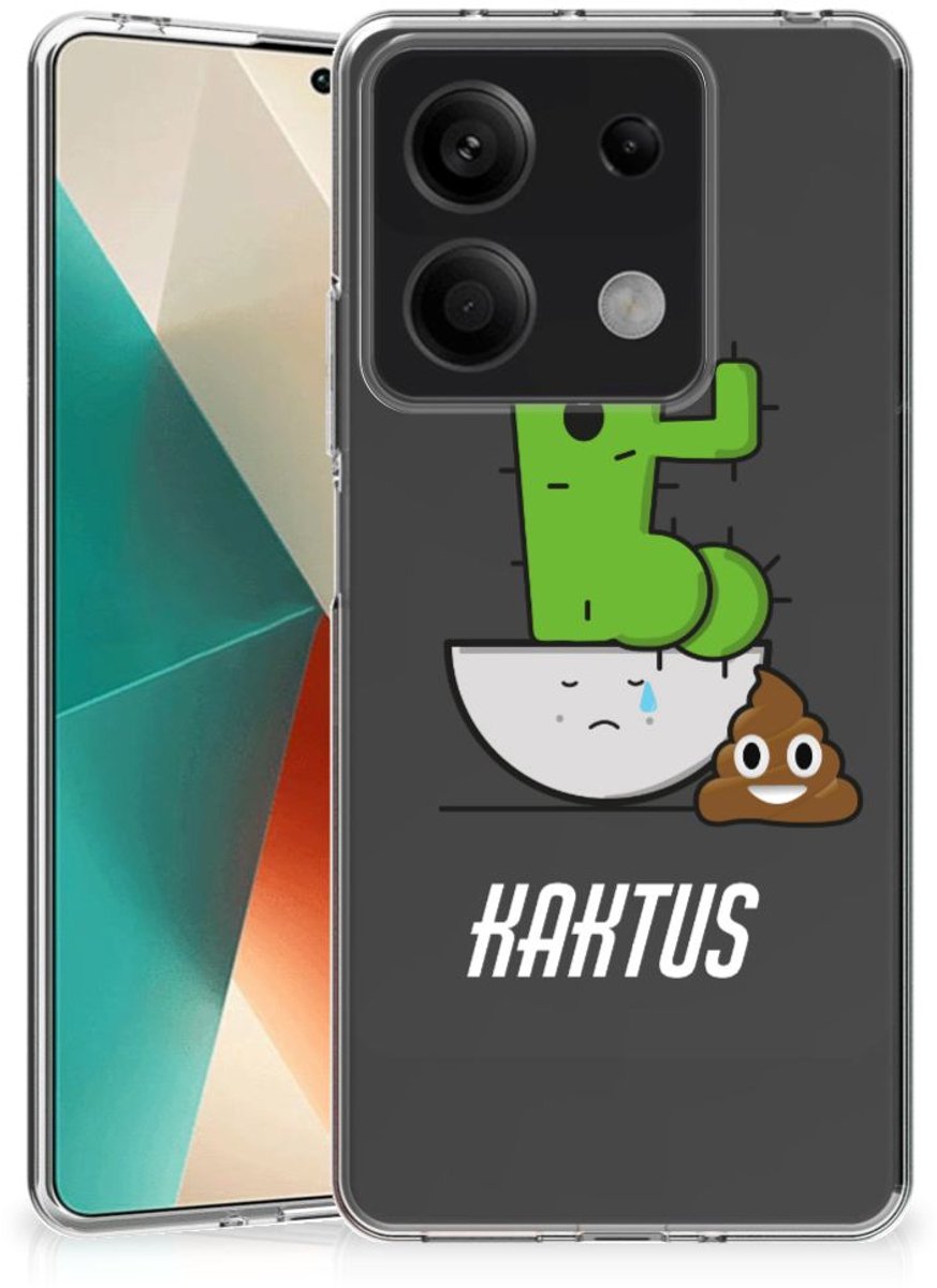 Xiaomi Redmi Note 13 5G Telefoonhoesje met Naam Cactus Poo