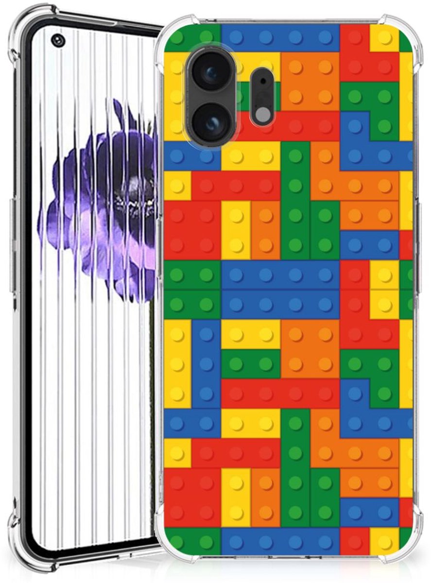 Nothing Phone (2) Doorzichtige Silicone Hoesje Blokken