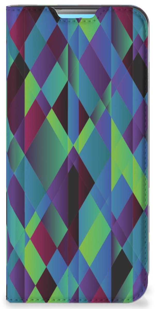 Standcase Hoesje voor Xiaomi Redmi 10 Stand Case Abstract Green Blue