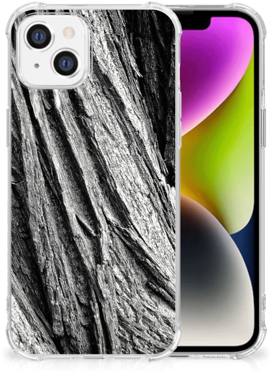 Stevig Telefoonhoesje iPhone 14 Boomschors Grijs