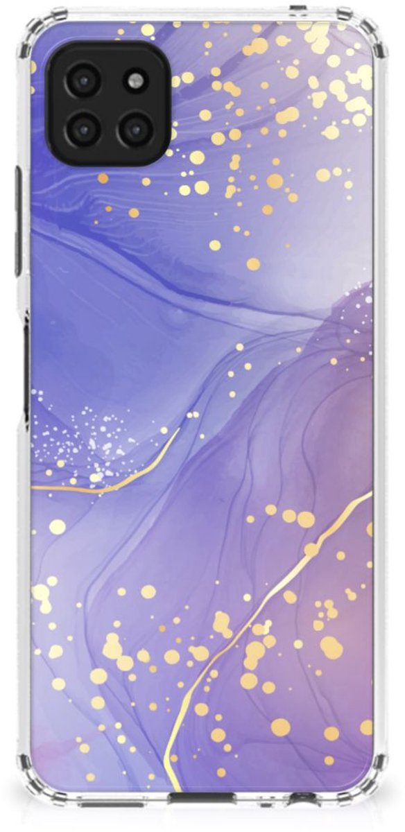 Back Cover voor Samsung Galaxy A22 5G Watercolor Paars