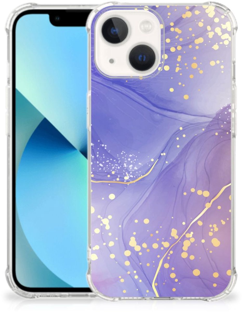 Back Cover voor iPhone 13 mini Watercolor Paars