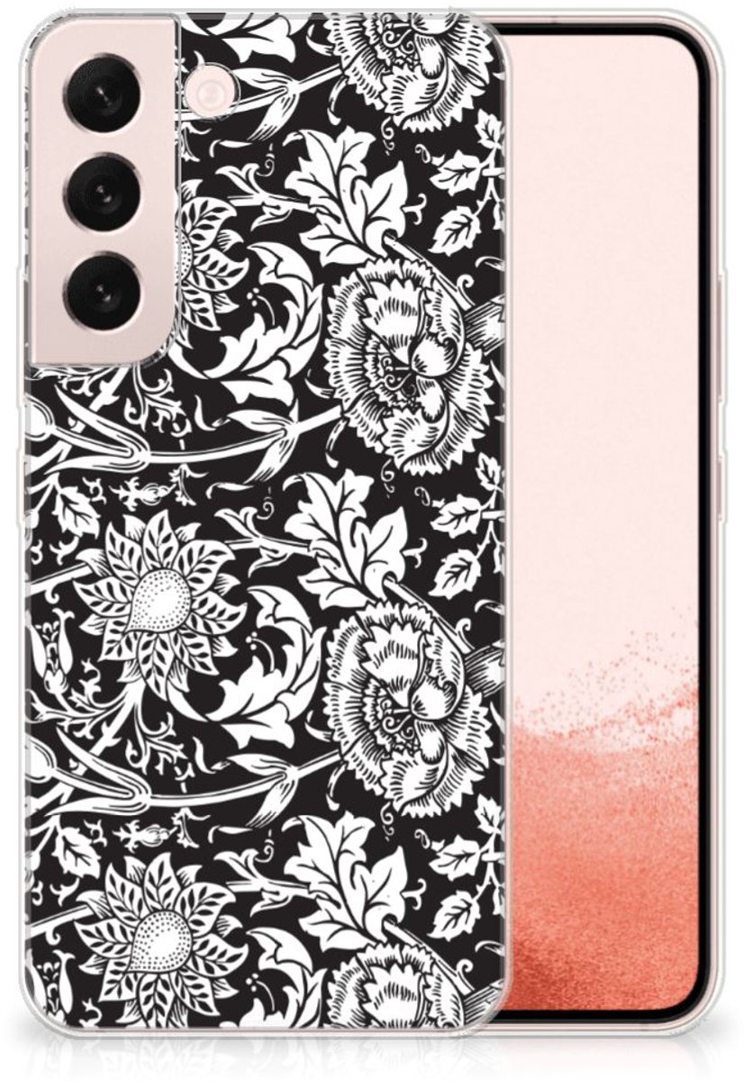Samsung Galaxy S22 TPU Case Black Flowers
