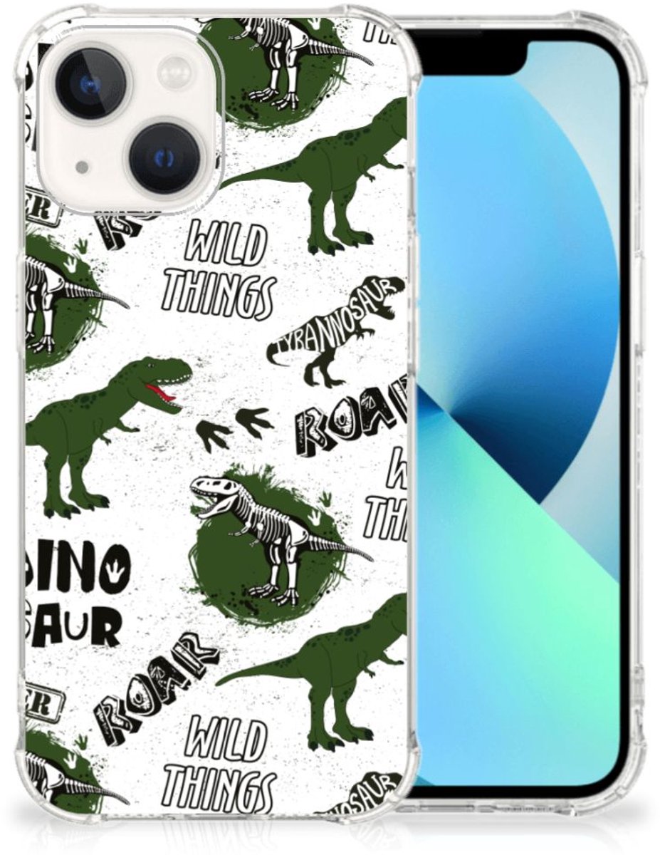 Case Anti-shock voor iPhone 13 Dinosaurus